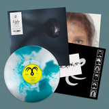 DINKED LP - Clear Glass with Cyan accent