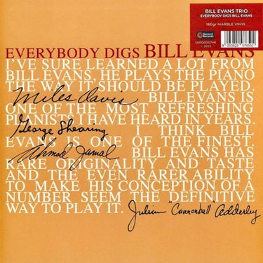 BILL EVANS - Everybody Digs Bill Evans (Marble vinyl)